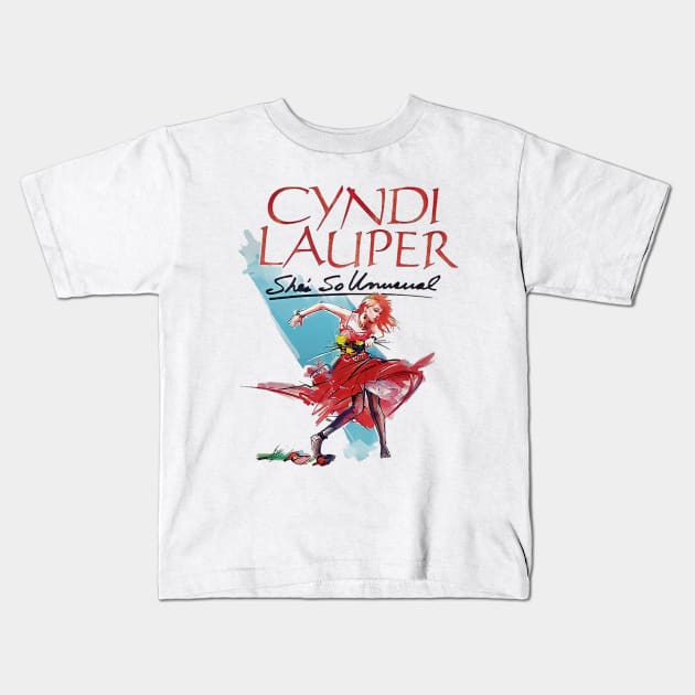 Cyndi Lauper Kids T-Shirt by Copypapper 